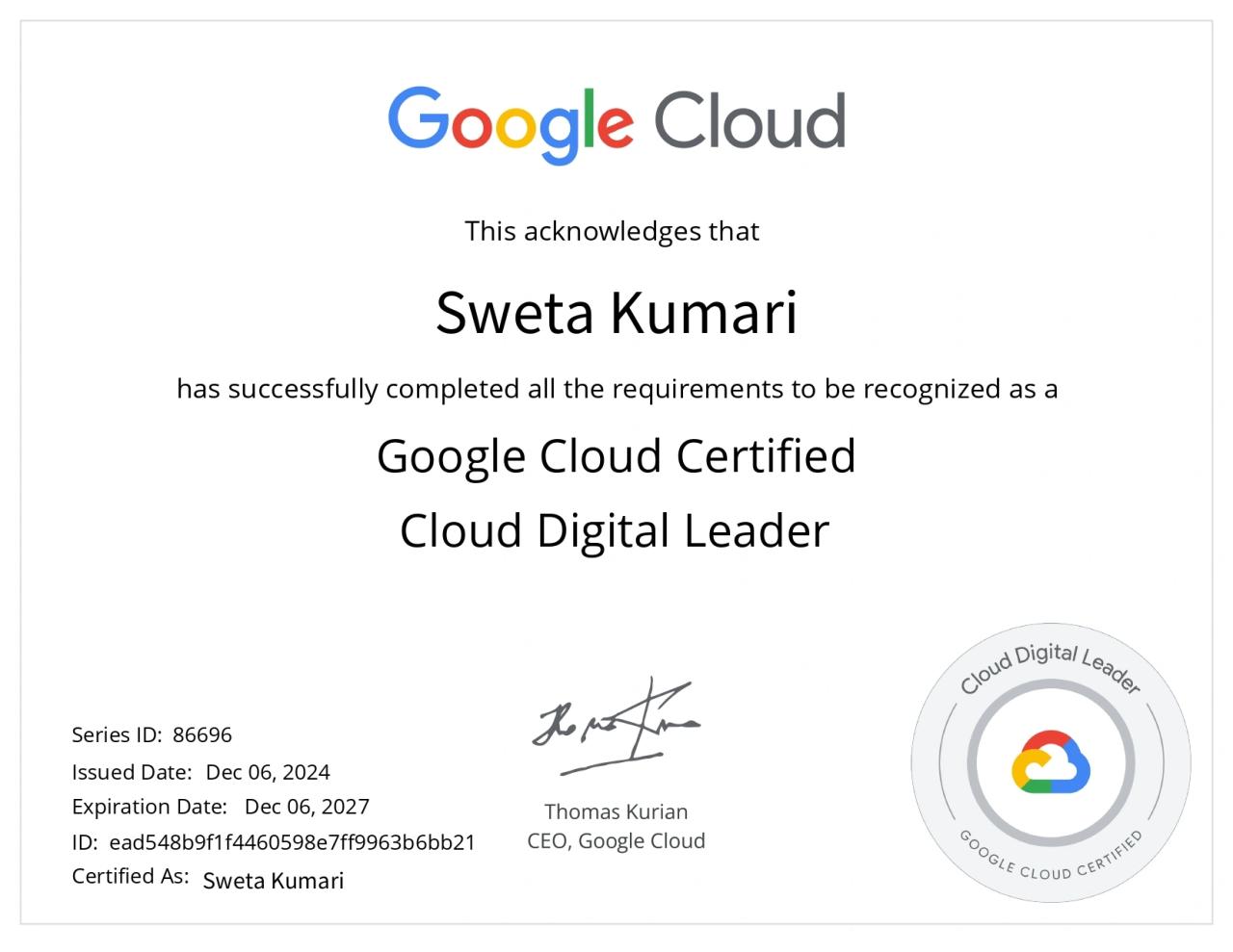 Google Cloud Digital Leader